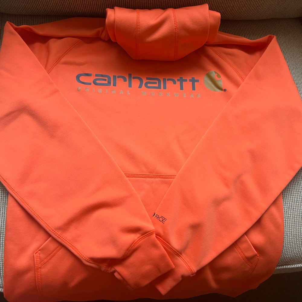 Men’s Orange Carhartt hoodie sweater